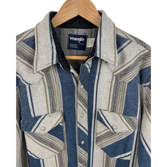 Wrangler X-Long Tails Men's Shirt Pearl Snap Long Sleeve 17 1/2 x 35 Heavy - Picture 3 of 9